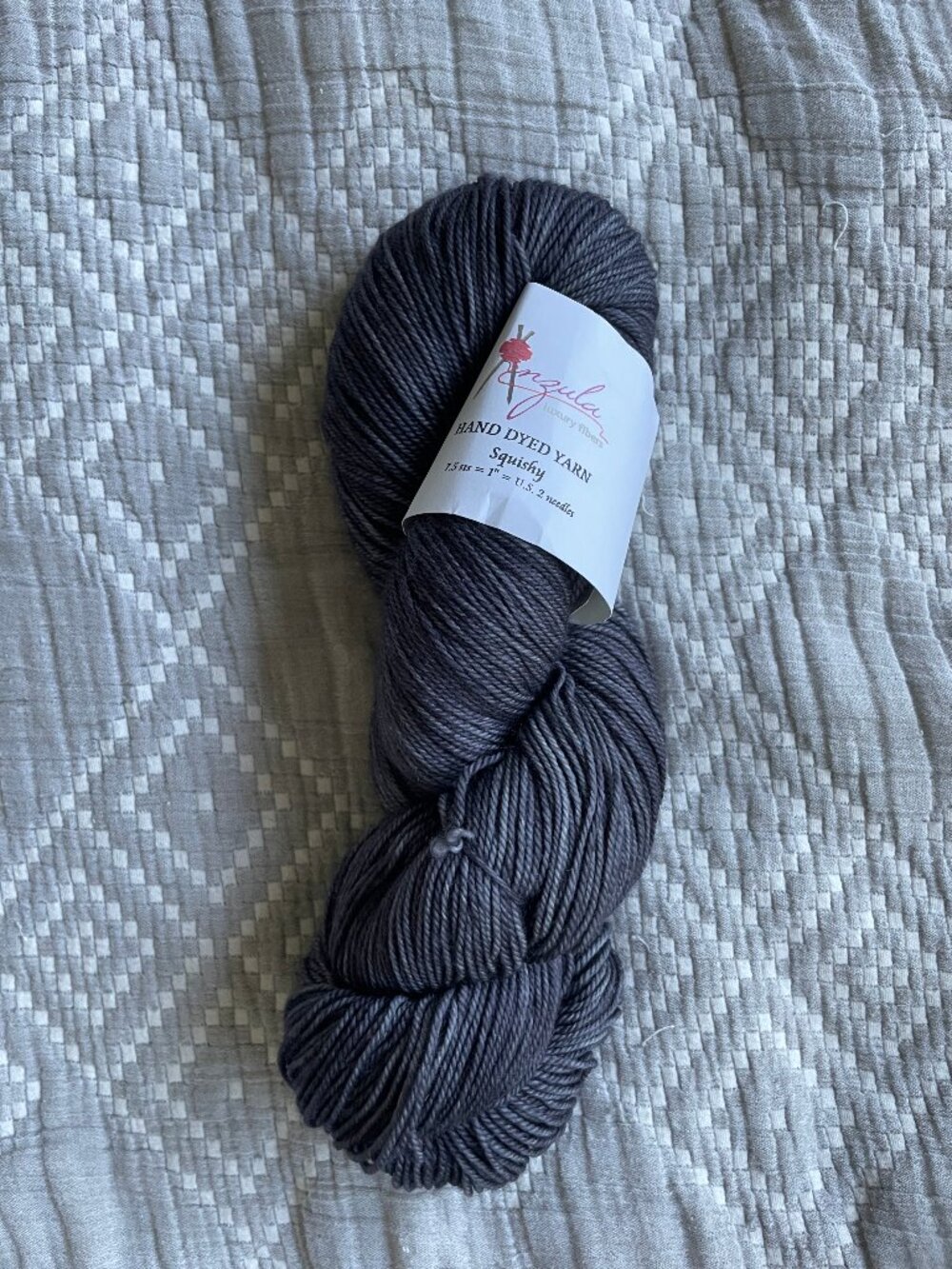 Anzula Yarn Squishy Merino Wool Cashmere Fingering Weight Yarn Gray